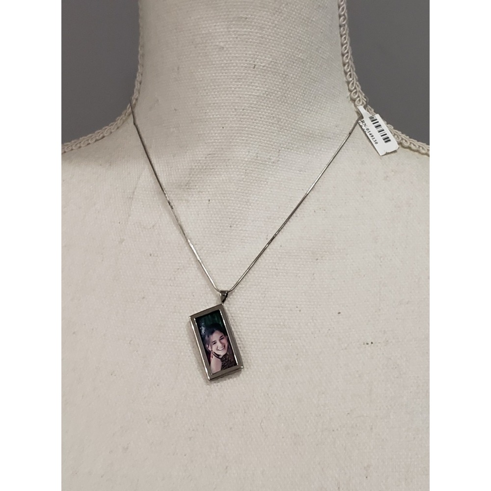 Lauren G Adams Rectangular Picture Frame Necklace ART DECO GIFT MOM GRANDMA
